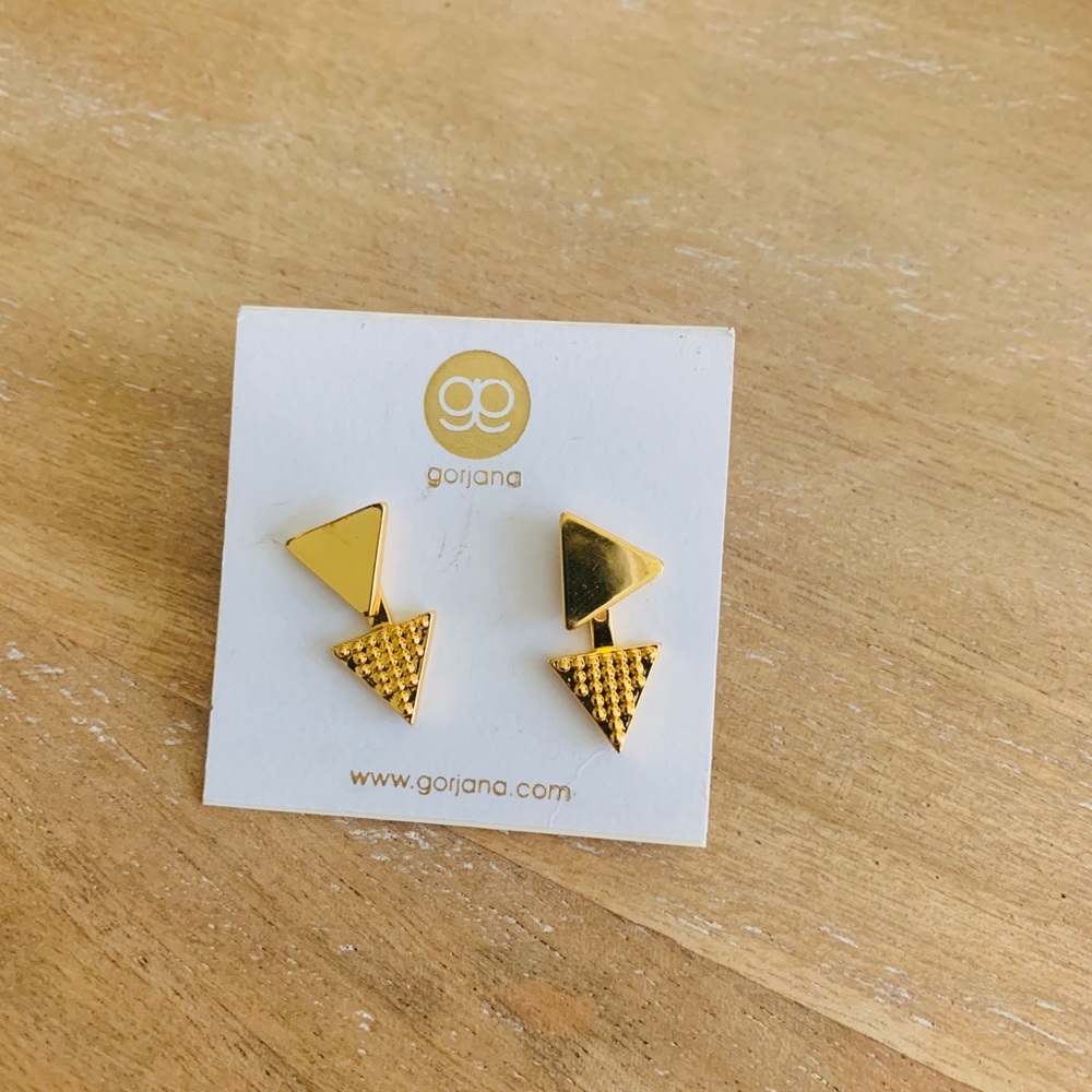 gorjana gold studded earrings, brand new